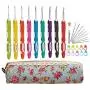 Ergonomic Crochet Hooks with Long Comfortable Handle, 30pcs Crochet Hooks Set with Case & Accessories Ergonomic Crochet Hooks with Long Comfortable Handle, 30pcs Crochet Hooks Set with Case & Accessories