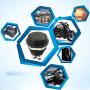 Yakamoz 12mm 1/2'' Metal Momentary Push Button Switch 2A/36V DC SPST 1NO Industrial Car Switch - Black Shell
