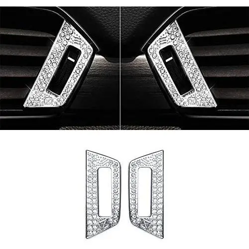 CARFIB Car Interior Bling Accessories for Honda Accord 10th 2019 2020 Dashboard Air Vents Switch Decals Stickers Covers Parts Decoration Trim Men Women Zinc Alloy Crystal Sparkly Cute Silver 2 Pack CARFIB Car Interior Bling Accessories for Honda Accord 10th 2019 2020 Dashboard Air Vents Switch Decals Stickers Covers Parts Decoration Trim Men Women Zinc Alloy Crystal Sparkly Cute Silver 2 Pack