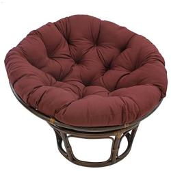 Blazing Needles Solid Twill Papasan Chair Cushion, 44'' x 6'' x 44'', Burgundy