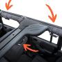 GPCA GP-Grip PRO Grab Handle for Jeep Wrangler JL JT JK Sport Sahara Rubicon Gladiator 4DR/ 2DR 2007-2021 w/ 3'' roll bar. Universal to Driver and Passenger Sides (4 + 2 Pack, Firecracker Red)