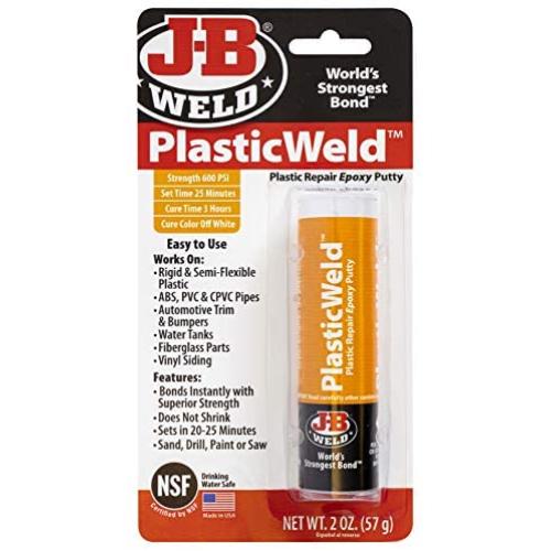 J-B Weld 8237 PlasticWeld Plastic Repair Epoxy Putty - 2 oz.