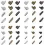 PH PandaHall 12 Sets Metal Zipper Latch Slider Retainer 3 Color #3#5#8#10 Insertion Pin Zipper Bottom Zipper Stopper for Metal Zipper Repair Zip Sewing Replacement DIY