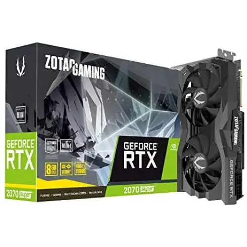 ZOTAC Gaming GeForce RTX 2070 Super Mini 8GB GDDR6 256-Bit 14Gbps Gaming Graphics Card, Ice Storm 2.0, Super Compact, ZT-T20710E-10M ZOTAC Gaming GeForce RTX 2070 Super Mini 8GB GDDR6 256-Bit 14Gbps Gaming Graphics Card, Ice Storm 2.0, Super Compact, ZT-T20710E-10M
