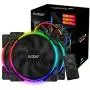 Pccooler 120mm Fan Moonlight Series, PC-3M120 RGB LED Computer Case Fan - PWM PC Cooling Fan - Dual Light Loop Quiet Fan/Multiple Light Modes with Controller for PC Cases, CPU Coolers Pccooler 120mm Fan Moonlight Series, PC-3M120 RGB LED Computer Case Fan - PWM PC Cooling Fan - Dual Light Loop Quiet Fan/Multiple Light Modes with Controller for PC Cases, CPU Coolers