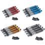 Facibom Metal Oil Filled Front & Rear Shock Absorber Damper for Wltoys 12402-A A323 12409 1/12 RC Car Upgrade Parts,Blue