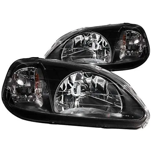 Anzo USA 121070 Honda Civic Crystal Black Headlight Assembly - (Sold in Pairs) Anzo USA 121070 Honda Civic Crystal Black Headlight Assembly - (Sold in Pairs)