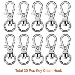 Paxcoo 150 Pcs Key Chain Hooks with Key Rings and D Rings Bulk for Lanyard Supplies (Small Size)