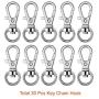 Paxcoo 150 Pcs Key Chain Hooks with Key Rings and D Rings Bulk for Lanyard Supplies (Small Size)