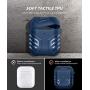 MOBOSI Vanguard Armor Series AirPods Case Cover Designed for AirPods 2 & 1, Full-Body Protective Military AirPod Case with Keychain for AirPods Wireless Charging Case, Dark Blue [Front LED Visible]