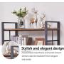 OIAHOMY Industrial Bookshelf，5-Tier Vintage Bookcase and Bookshelves，Rustic Wood and Metal Shelving Unit，Display Rack and Storage Organizer for Living Room, Rustic Brown