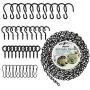 Hanging Chain for Bird Feeders, Birdbaths, Chimes, Planters, Lanterns and Ornaments, Metal Hook (Black,156 Inch) Hanging Chain for Bird Feeders, Birdbaths, Chimes, Planters, Lanterns and Ornaments, Metal Hook (Black,156 Inch)