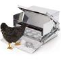 Automatic Chicken Feeder - Sturdy Galvanized Steel Poultry Feeders with Weatherproof Cover Standard Size for 6-12 Chickens 10 Days (20lb Feed)