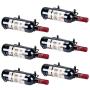 Hipiwe Set of 6 Wall Mounted Wine Rack Holders - Metal Wine Bottle Display Holder with Hardware, Wall Hanging Red Wine Bottle Organizer Racks for Storage Beverages/Liquor Bottle