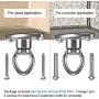 SELEWARE Stainless Steel 304 Heavy Duty Bearing Swing Hanger, 360° Rotate Swing Swivel Hook with Screws for Wooden and Expansion Bolts for Concrete, Indoor Outdoor Hammock Porch Chair Tire Swing Set