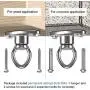 SELEWARE Stainless Steel 304 Heavy Duty Bearing Swing Hanger, 360° Rotate Swing Swivel Hook with Screws for Wooden and Expansion Bolts for Concrete, Indoor Outdoor Hammock Porch Chair Tire Swing Set SELEWARE Stainless Steel 304 Heavy Duty Bearing Swing Hanger, 360° Rotate Swing Swivel Hook with Screws for Wooden and Expansion Bolts for Concrete, Indoor Outdoor Hammock Porch Chair Tire Swing Set