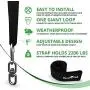 EASY HANG (4FT) TREE SWING STRAP X1 - Holds 2200lbs. - Heavy Duty Carabiner - Bonus Spinner - Perfect for Tire and Saucer Swings - 100% Waterproof - Easy Picture Instructions - Carry Bag Included! EASY HANG (4FT) TREE SWING STRAP X1 - Holds 2200lbs. - Heavy Duty Carabiner - Bonus Spinner - Perfect for Tire and Saucer Swings - 100% Waterproof - Easy Picture Instructions - Carry Bag Included!