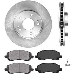 CRK11252 FRONT 276 mm Premium OE 5 Lug [2] Brake Disc Rotors + [4] Metallic Brake Pads