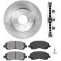 CRK11252 FRONT 276 mm Premium OE 5 Lug [2] Brake Disc Rotors + [4] Metallic Brake Pads