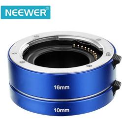 Neewer All-Metal Auto-Focus Macro Extension Tube Set 10mm&16mm for Sony E-Mount Mirrorless Camera NEX 3/3N/5/5N/5R/A6000/A6300 and Full Frame A7 A7S/A7SII A7R/A7RII A7II Blue