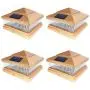 iGlow 4 Pack Copper Outdoor Garden 6 x 6 Solar SMD LED Post Deck Cap Square Fence Light Landscape PVC Vinyl Wood Bronze iGlow 4 Pack Copper Outdoor Garden 6 x 6 Solar SMD LED Post Deck Cap Square Fence Light Landscape PVC Vinyl Wood Bronze