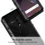 OnePlus 6T Case, 6T Phone Case, Armor Aluminum Alloy Metal Cover Heavy Duty Soft Rubber Shockproof Protective Military Bumper Outdoor OnePlus 6T for Men with Tempered Glass Feitenn - Black
