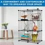 Work-It! Wire Storage Cubes, 6-Cube Metal Grid Organizer | Modular Wire Shelving Units, Stackable Bookcase, DIY Closet Cabinet Organizer for Home, Office, Kids Room | 14'' W x 14'' H, Black Work-It! Wire Storage Cubes, 6-Cube Metal Grid Organizer | Modular Wire Shelving Units, Stackable Bookcase, DIY Closet Cabinet Organizer for Home, Office, Kids Room | 14'' W x 14'' H, Black