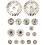 16pcs Metal Gear, Metal Spur Diff Differential Main Gear RC Gear Upgrade Parts Fit for Wltoys 144001 1/14 RC Car Accessory