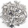 Sutemribor 128PCS Nickel Plated Shelf Bracket Pegs Cabinet Furniture Shelf Pins Support, 4 Styles