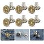 MIUYOON Button Pins for Jeans,17mm 6PCS Jean Buttons Replacement Button Pins for Pants Easy to Use and No Tools Require