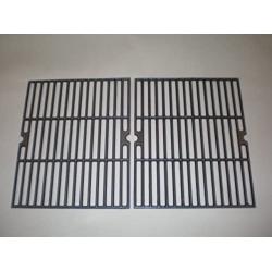 Music City Metals 64252 Matte Cast Iron Cooking Grid Replacement for Select Gas Grill Models by Aussie, Brinkmann and Others, Set of 2