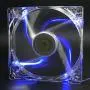 Autolizer Sleeve Bearing 120mm Silent Cooling Fan for Computer PC Cases, CPU Coolers, and Radiators - High Airflow, Quite, and Transparent Clear (Blue Quad 4-LEDs) - 2 Years Warranty