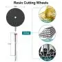 60-Pack Rotary Cutting Wheels Tool Kit - 545 Diamond Cutting Wheel, Mini HSS Circular Saw Blades, Resin Cut-Off Wheels with Keyless Chuck and Mandrels for Woodworking Metal Glass Plastic Stone 60-Pack Rotary Cutting Wheels Tool Kit - 545 Diamond Cutting Wheel, Mini HSS Circular Saw Blades, Resin Cut-Off Wheels with Keyless Chuck and Mandrels for Woodworking Metal Glass Plastic Stone