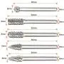 5 Pcs Carbide Rotary Burr Set with 6 mm(1/4 Inch) Shank and 8mm Head, Acrux7 Tungsten Carbide Double Cut Rotary Burr 1/4 Inch Shank Die Grinder Bits for DIY Woodworking, Metal Carving, Engraving, Dril 5 Pcs Carbide Rotary Burr Set with 6 mm(1/4 Inch) Shank and 8mm Head, Acrux7 Tungsten Carbide Double Cut Rotary Burr 1/4 Inch Shank Die Grinder Bits for DIY Woodworking, Metal Carving, Engraving, Dril