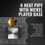 CoolerMaster MasterAir MA612 Stealth CPU Air Cooler, 6 Heat Pipes, Nickel Plated Base, Aluminum Black Fins, Push-Pull, Dual SickleFlow Fans for AMD Ryzen/Intel 1200/1151