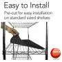 Resilia Shelf Liner Set for Wire Shelving Units – 5 Pack, 14 Inches x 36 Inches, Black Diamond Pattern, Anti-Slip, Heavy Duty, Made in The USA