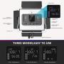 Neewer 2 Packs 530 RGB Led Light with APP Control, Photography Video Lighting Kit with Stands and Bag, 528 SMD LEDs CRI95/3200K- 5600K/Brightness 0-100%/0-360 Adjustable Colors/9 Applicable Scenes