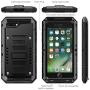 Compatible iPhone 8 Plus Case, Waterproof Phone Case for iPhone 7 Plus with Stand, Shockproof Military Grade Heavy Duty Silicone with Screen Protector Full Body Rugged Armor Metal Cover for Apple