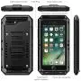 Compatible iPhone 8 Plus Case, Waterproof Phone Case for iPhone 7 Plus with Stand, Shockproof Military Grade Heavy Duty Silicone with Screen Protector Full Body Rugged Armor Metal Cover for Apple