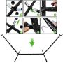 SUPER DEAL Portable 9FT Hammock Stand - 450LBS Capacity Weather Resistant Metal Frame with Carrying Case, 6 Optional Hook Positions