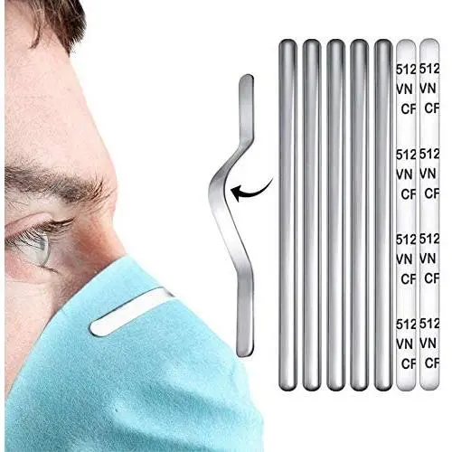 Nose Bridge Strip,100 PCS Aluminum Strips Nose Wire,Bendable Flat Wire Metal Strips for Mask Homemade DIY Making Nose Bridge Strip,100 PCS Aluminum Strips Nose Wire,Bendable Flat Wire Metal Strips for Mask Homemade DIY Making