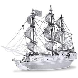 Metal Earth 3D Laser Cut Steel Models - Black Pearl Ship AND Golden Hind Ship SET OF 2