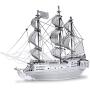 Metal Earth 3D Laser Cut Steel Models - Black Pearl Ship AND Golden Hind Ship SET OF 2