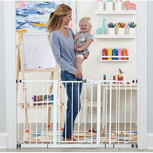 Regalo 56-Inch Extra WideSpan Walk Through Baby Gate, Includes 4-Inch, 8-Inch and 12-Inch Extension, 4 Pack of Pressure Mounts and 4 Pack of Wall Cups and Mounting Kit Regalo 56-Inch Extra WideSpan Walk Through Baby Gate, Includes 4-Inch, 8-Inch and 12-Inch Extension, 4 Pack of Pressure Mounts and 4 Pack of Wall Cups and Mounting Kit