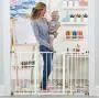 Regalo 56-Inch Extra WideSpan Walk Through Baby Gate, Includes 4-Inch, 8-Inch and 12-Inch Extension, 4 Pack of Pressure Mounts and 4 Pack of Wall Cups and Mounting Kit