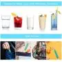 Fomuson 2 Pack Reusable Straws Metal Straw - Portable Stainless Steel Straw Telescopic Straw with Case, and are Suitable for Coffee, Juice, Smoothie, Milkshake