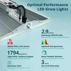 VIPARSPECTRA Latest XS2000 LED Grow Light with Samsung LM301B Diodes & MeanWell Driver, 2x4 ft Dimmable Full Spectrum Grow Light for Indoor Plants Seeding Veg and Bloom Hydroponic Growing Lamps