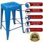 UrbanMod 24 Inch Bar Stools for Kitchen Counter Height, Indoor Outdoor Metal, Set of 4, Blue UrbanMod 24 Inch Bar Stools for Kitchen Counter Height, Indoor Outdoor Metal, Set of 4, Blue