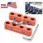 3Pcs Orange Aluminum Engine Spark Plug Wire Separator Divider Organizer Clamp Kit