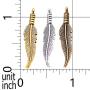 Youdiyla 90 PCS Mini Feather Charms Collection - Antique Silver Bronze Gold Small Bird Plume Plumage Metal Pendants for Dream Catcher Jewelry Making DIY Findings (HM48)